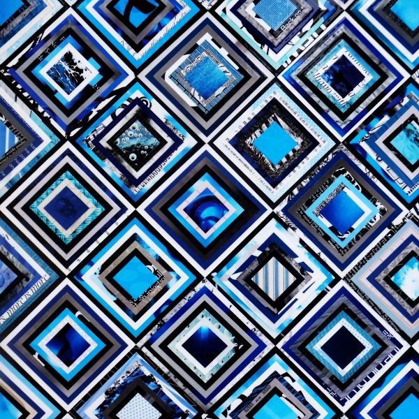 Test Pattern (Blue) | The Collage Art of Joel Lambeth